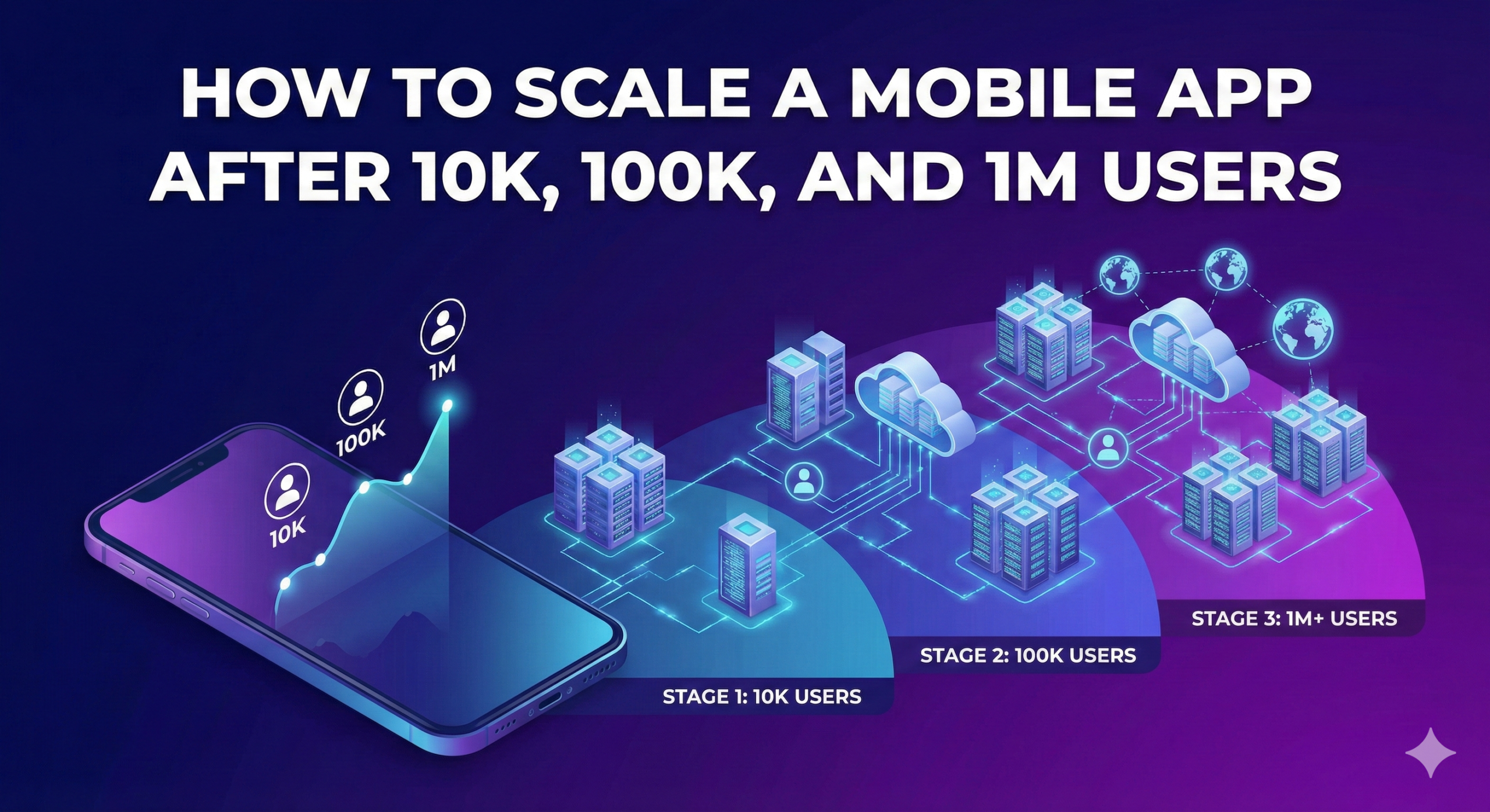 How to Scale a Mobile App After 10K, 100K, and 1M Users